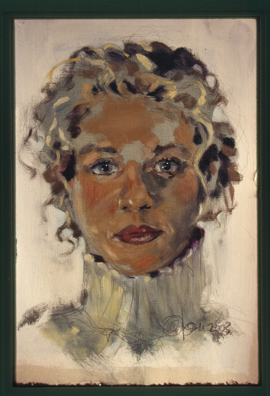 Heather, oil on paper, 2003
