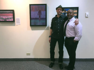 Artists Les Caison III and Steven Cozart in the flesh at the African American Atelier 